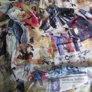 Tristan 100% Silk Multicolor Square Scarf 41'x 41',